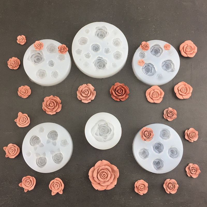 Candle Making Ideas - 3D Rose Flower Shape Leaf Silicone