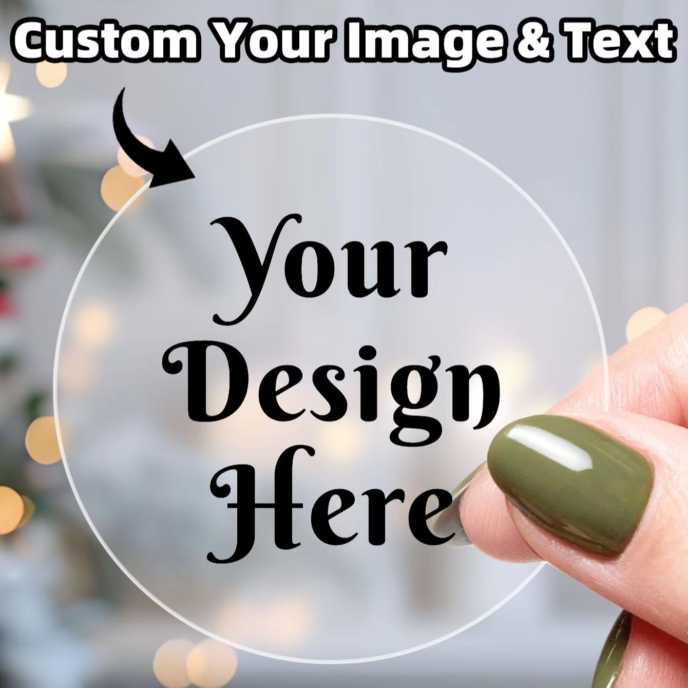 Label Sticker Round - 1-180PCS Custom Round Waterproof Stickers with