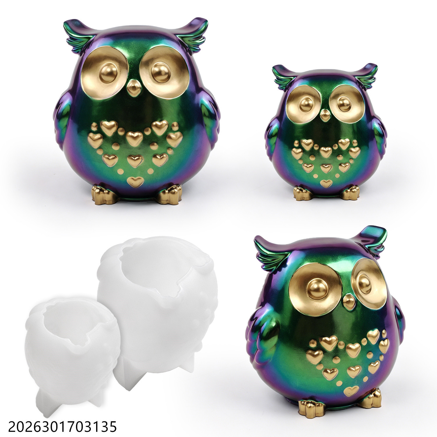 Candle Making Ideas - Owl Silicone Mold 3D Bird Shape