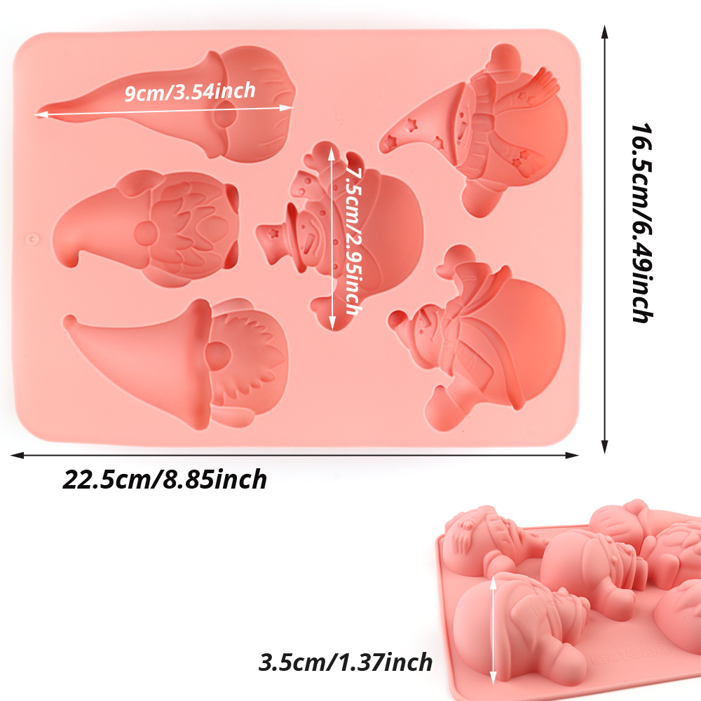 6-Cavity Christmas Gnome Cake  - Candle Making Equipment ulasan dan harga