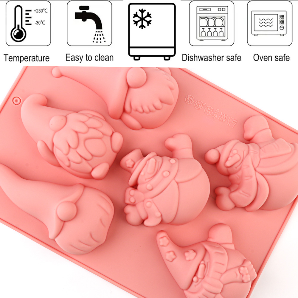 6-Cavity Christmas Gnome Cake  - Candle Making Equipment ulasan dan harga