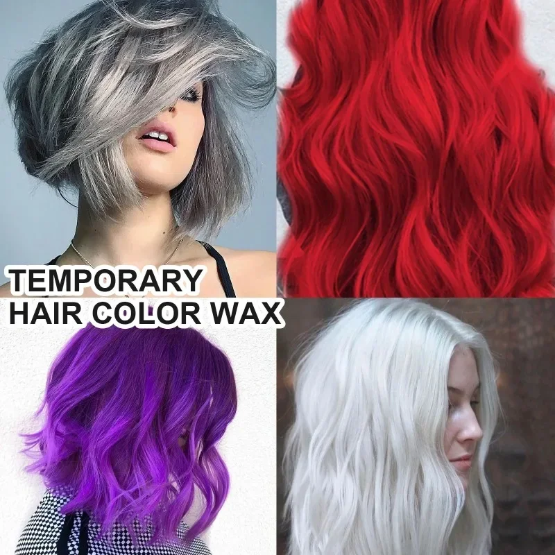 Temporary Dye Hair Wax Gray Ha - Candle Dye Chip ulasan dan harga