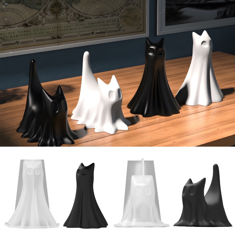 Ghost Cat Halloween Desktop Or - Candle Making Ideas ulasan dan harga
