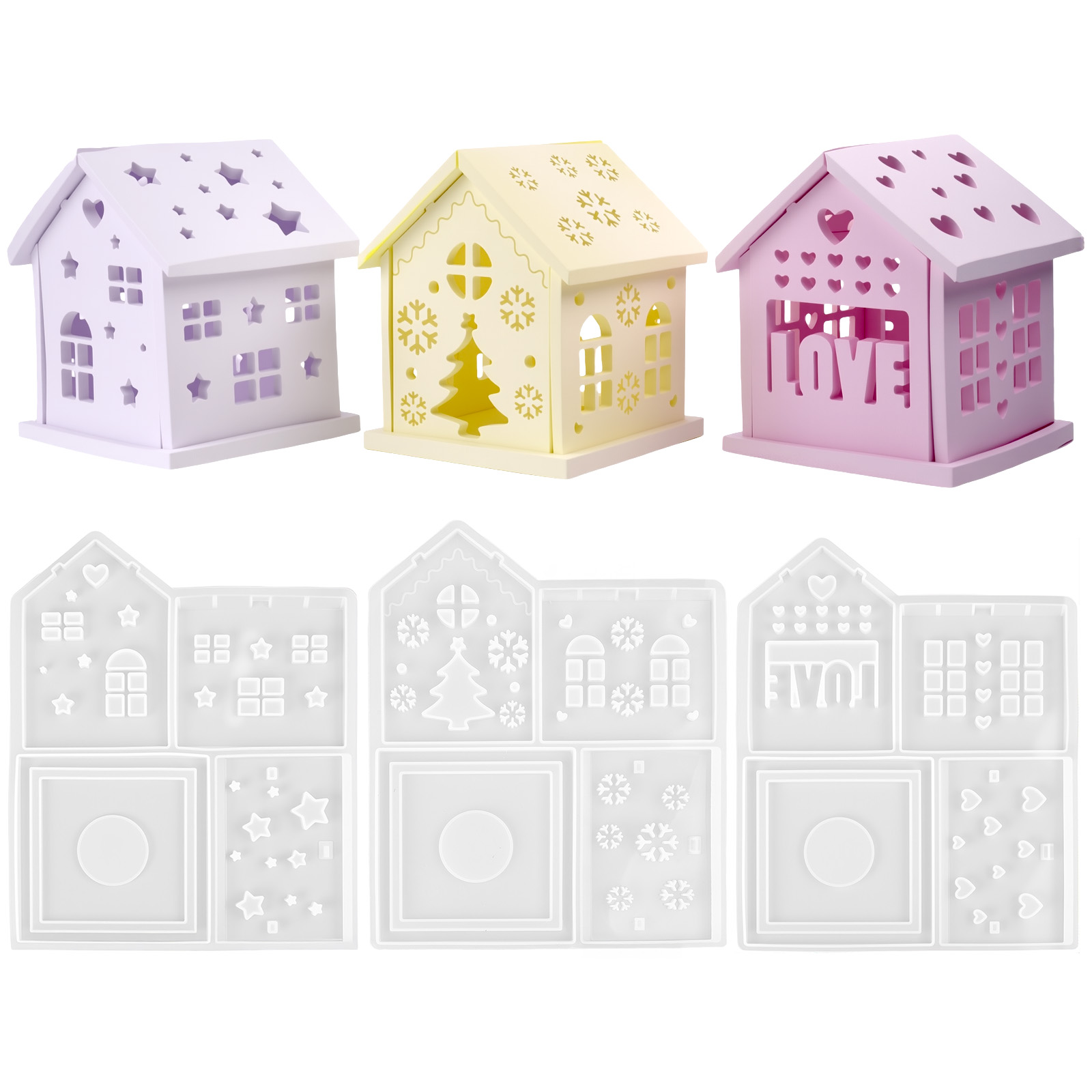 3D House Silicone Mold DIY Chr - Candle Making Ideas ulasan dan harga