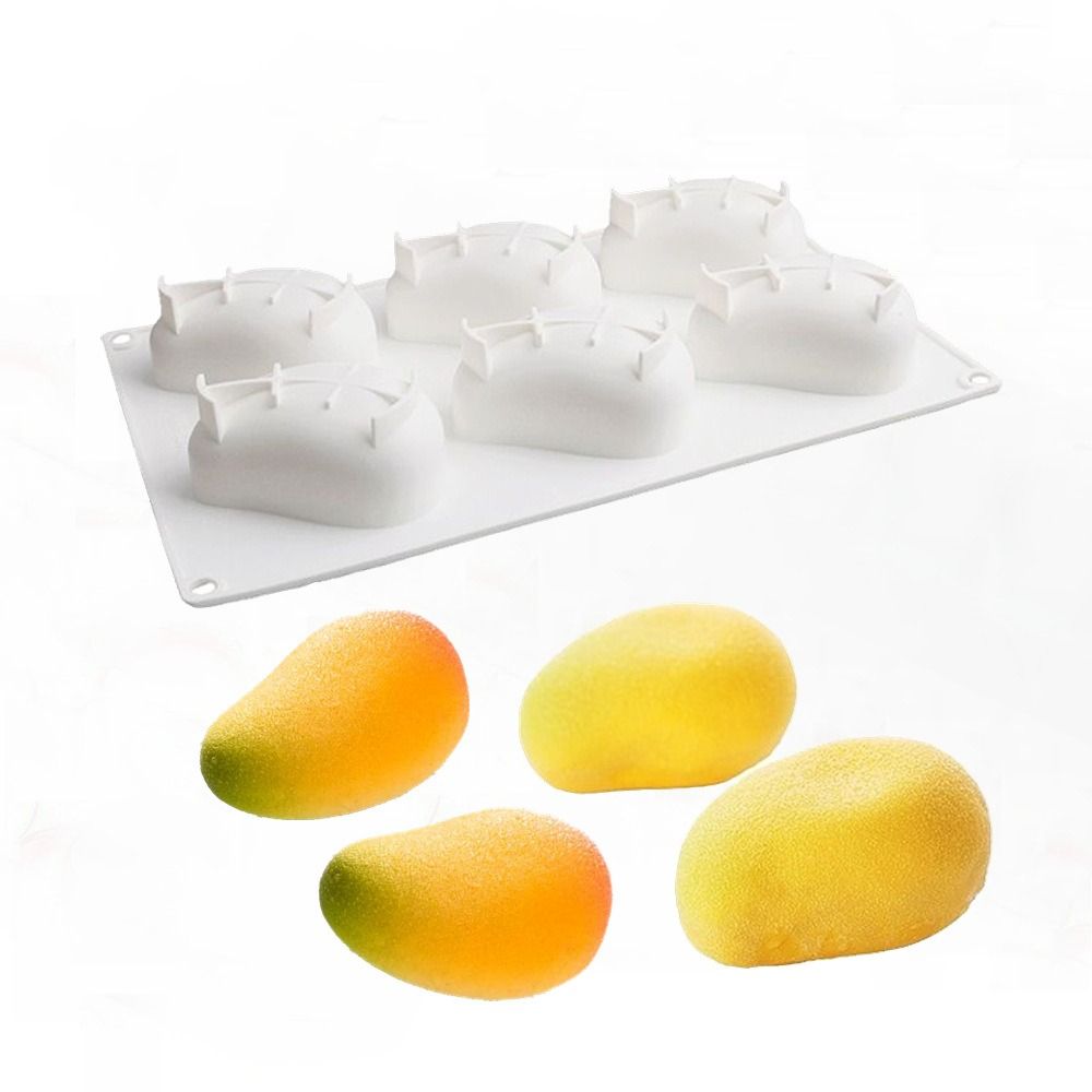 6 Cavity Mango Shaped Cake Mol - Candle Making Ideas ulasan dan harga