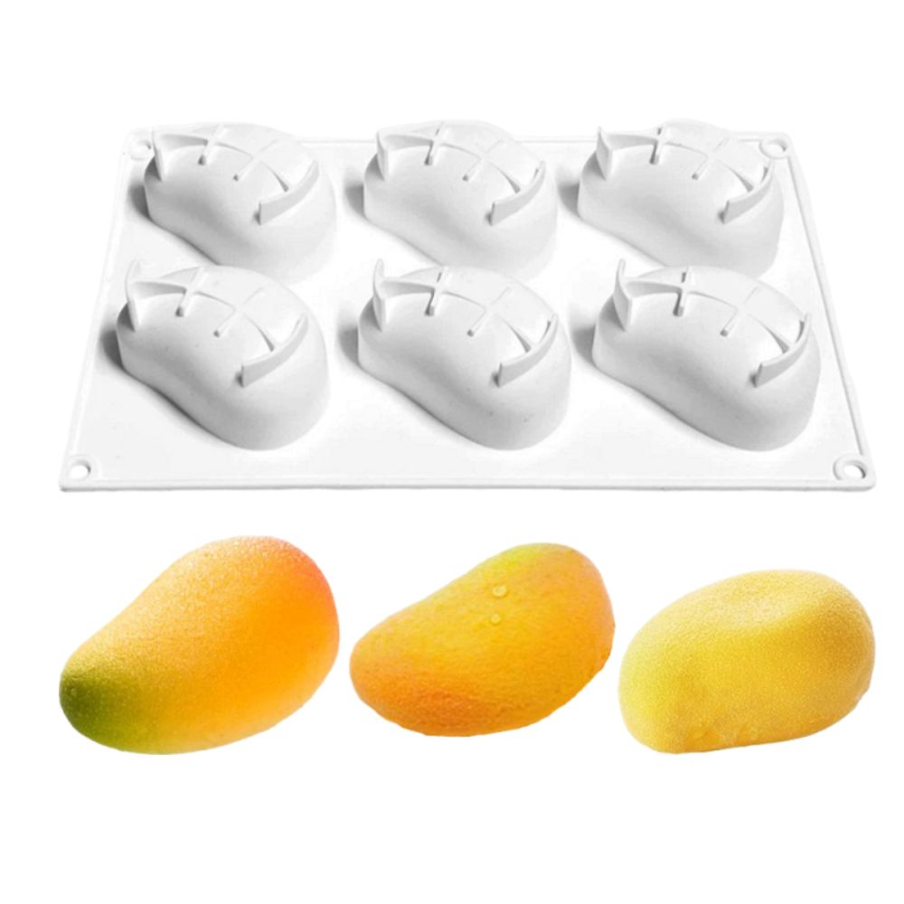 6 Cavity Mango Shaped Cake Mol - Candle Making Ideas ulasan dan harga
