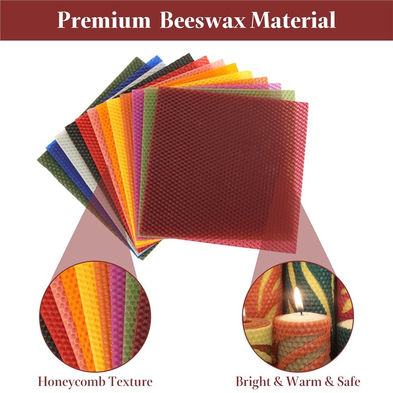 AT21-Bee Swax Sheets(24Pcs), 8 - Candle Making Kit For Adults ulasan dan harga