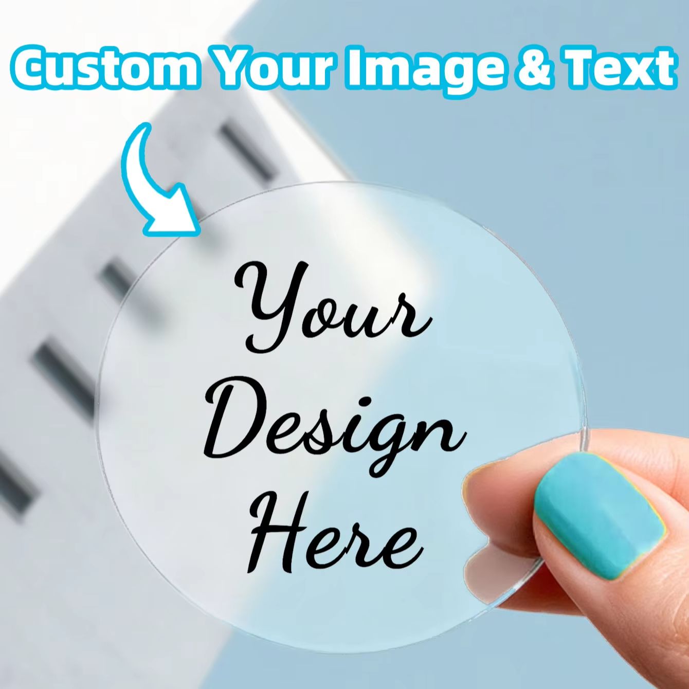 1/50/100PCS Custom Round Water - Label Sticker Round ulasan dan harga