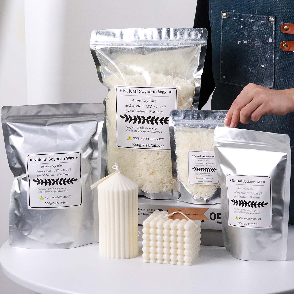 100/250/500/1000g Natural Soy  - Candle Making Kits ulasan dan harga