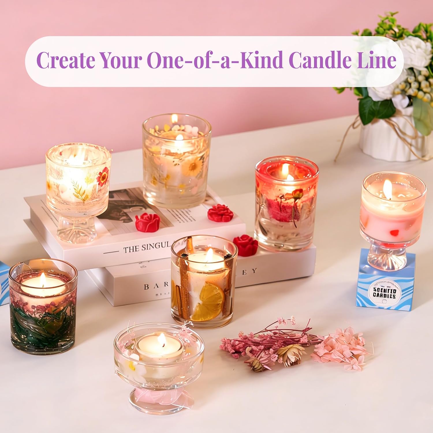 2-in-1 Soy & Jelly Wax DIY Can - Candle Making Kit For Adults ulasan dan harga