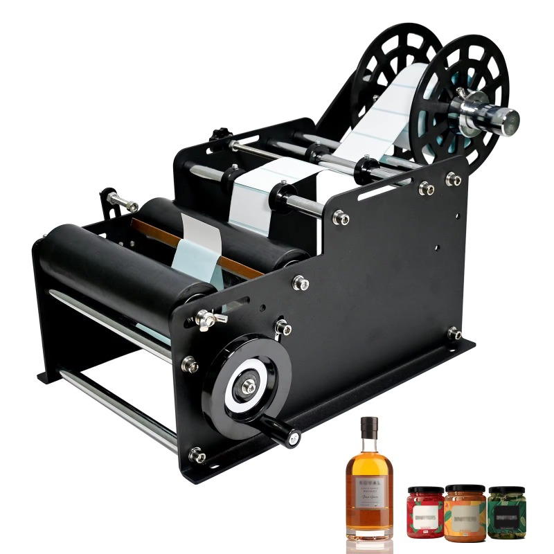 Manual Round Bottle Labeling M - Label Sticker Round ulasan dan harga