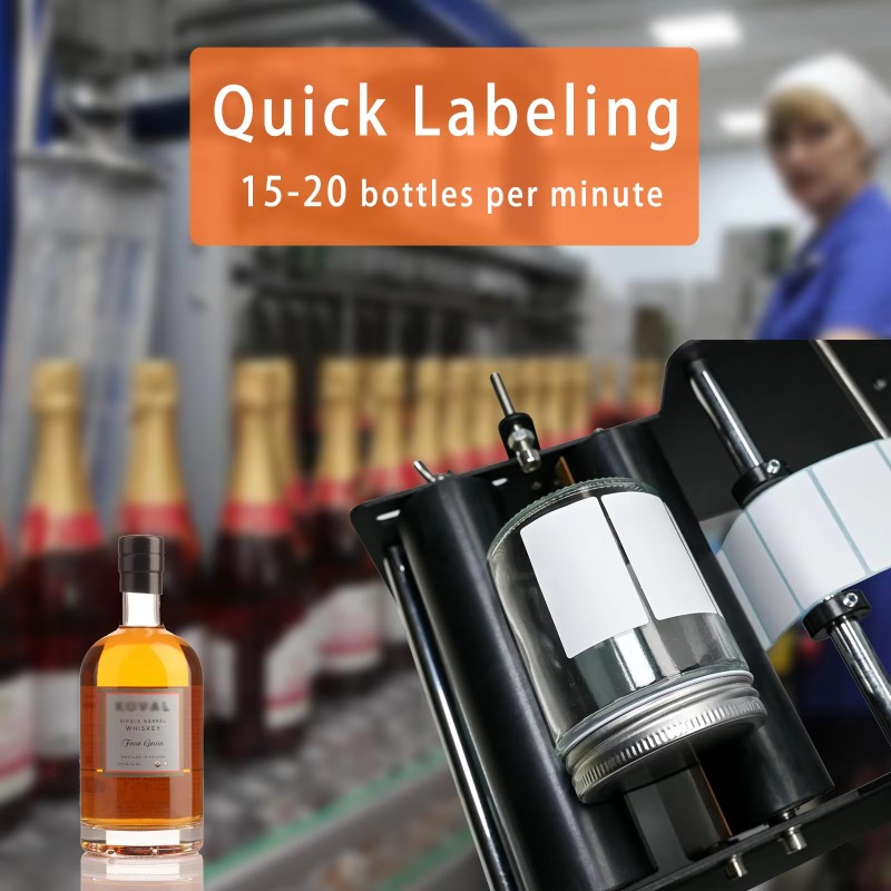 Manual Round Bottle Labeling M - Label Sticker Round ulasan dan harga