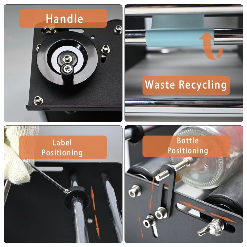 Manual Round Bottle Labeling M - Label Sticker Round ulasan dan harga
