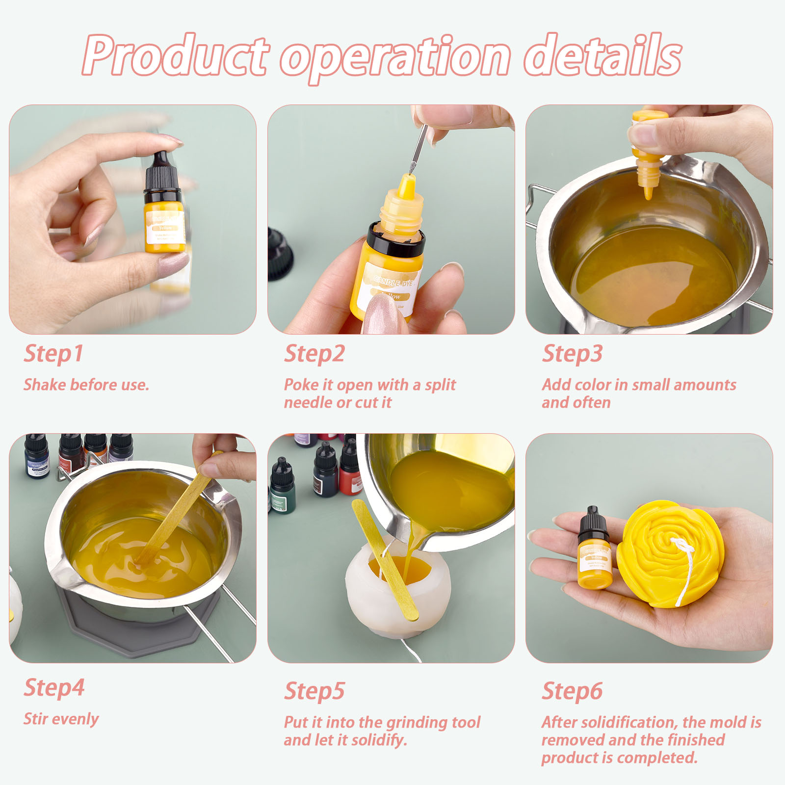 5ml/Bottle Candle Wax Pigment  - Candle Dye Chip ulasan dan harga